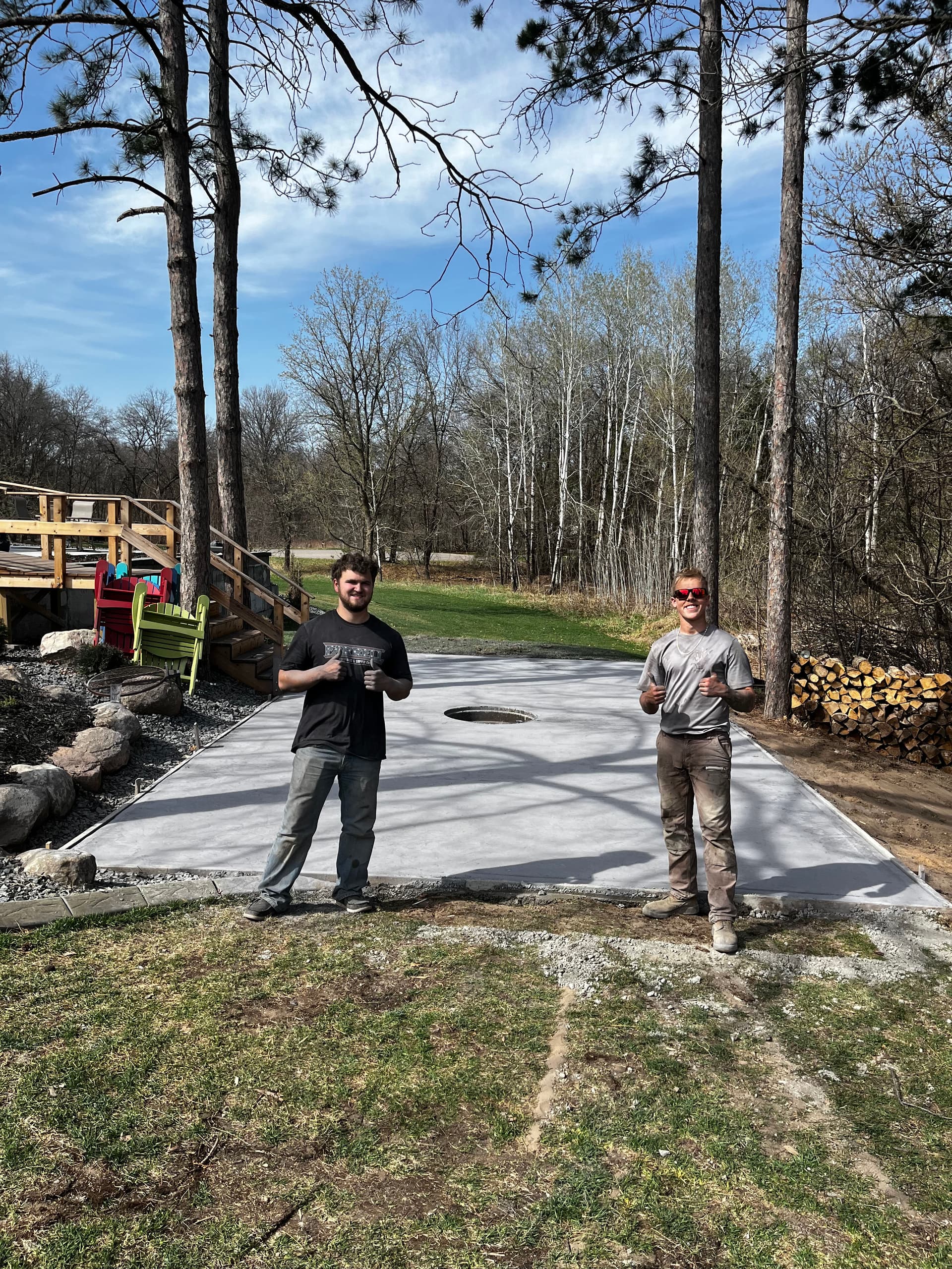 Gallery photos for 9-Yard Stormy Gray Caesar Stone Stamped Concrete Slab Pour: Image #1