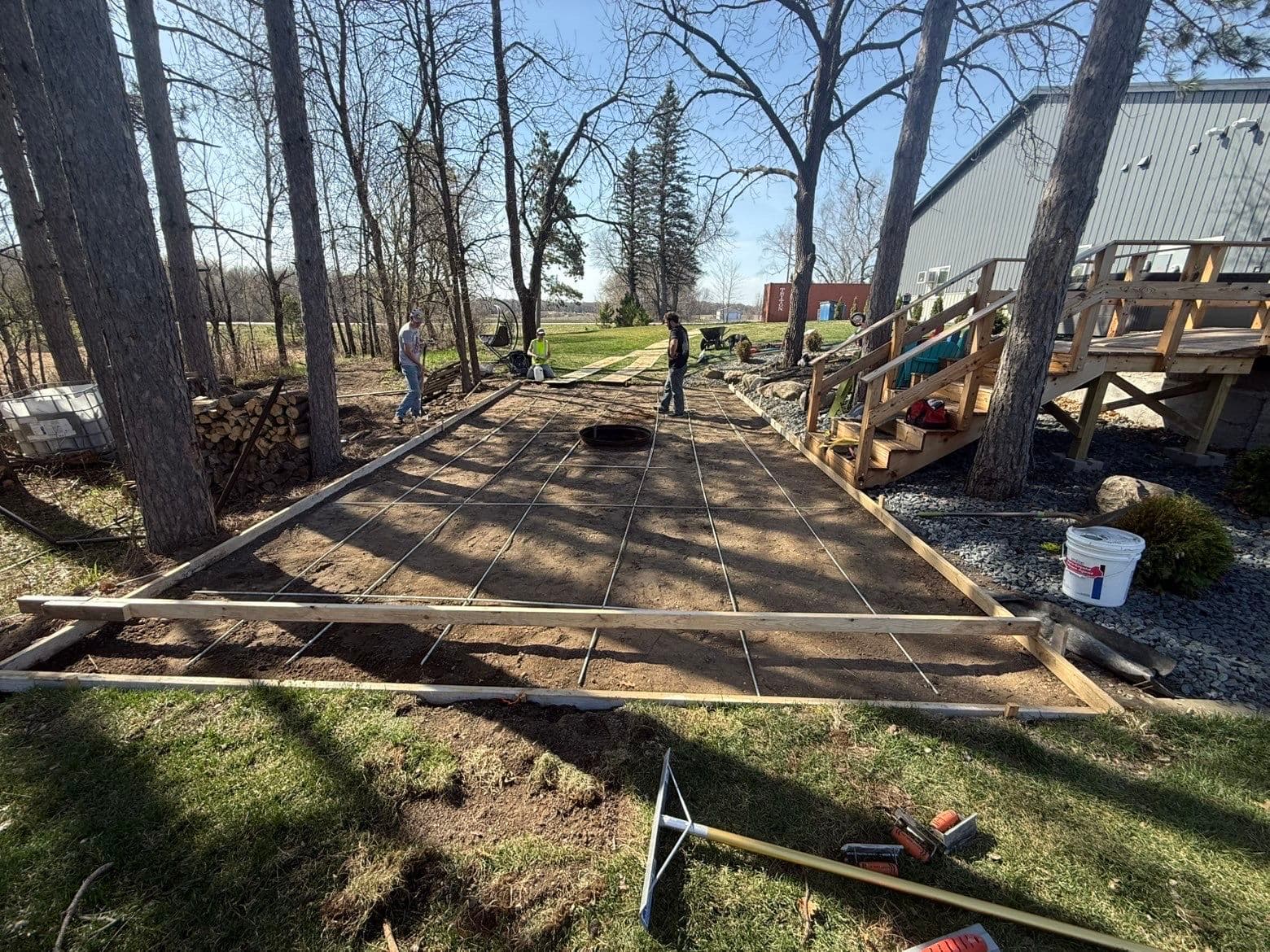9-Yard Stormy Gray Caesar Stone Stamped Concrete Slab Pour image