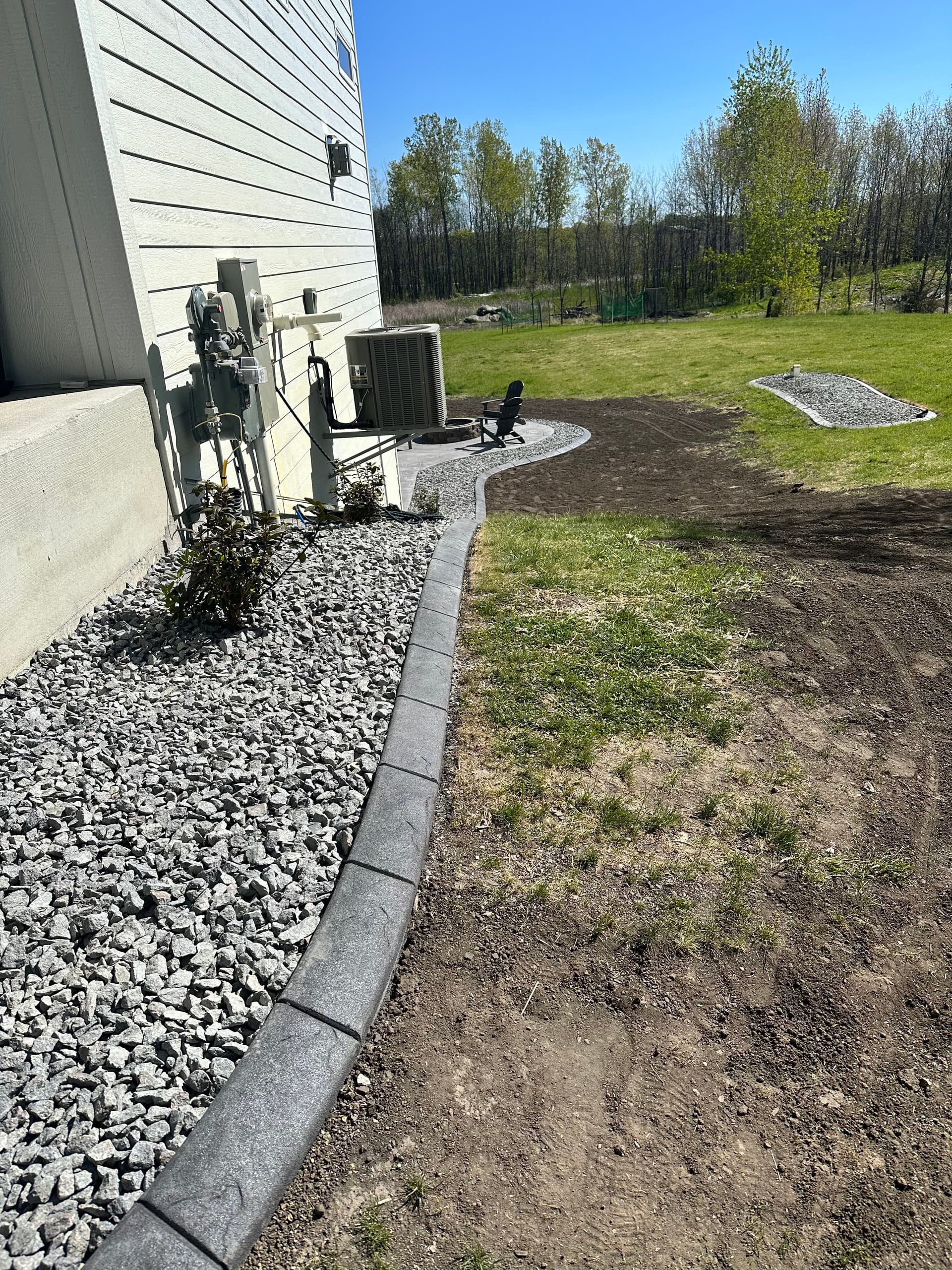 Gallery photos for Muddy Slope to Stamped Concrete Patio with Fireplace in Prior Lake: Image #7